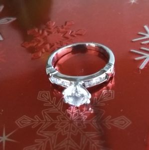 Solitaire Simulated Diamond Ring